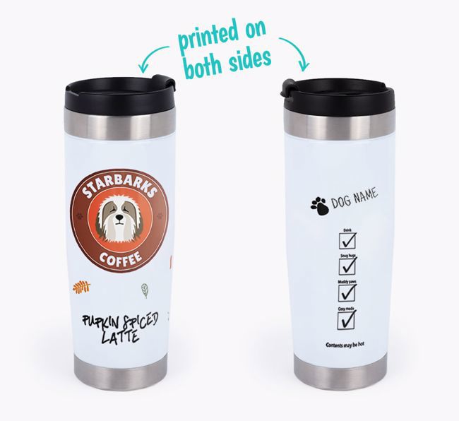 'Starbarks Pupkin Spiced Latte' - Personalized {breedShortName} Travel Mug